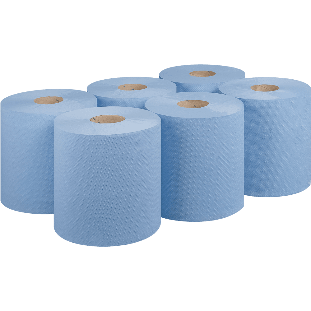 2 Ply Blue Centrefeed Roll 6x150m